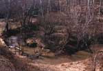        . Ukrop river rounds rocks from the western side.